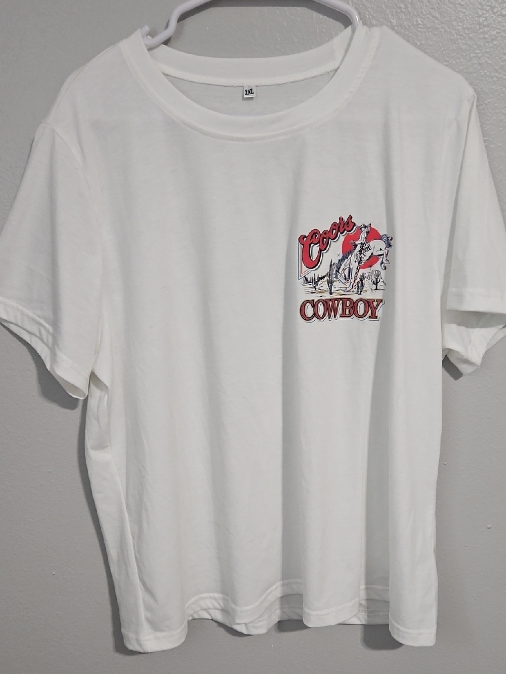 Coors Cowboy White Graphic T-Shirt